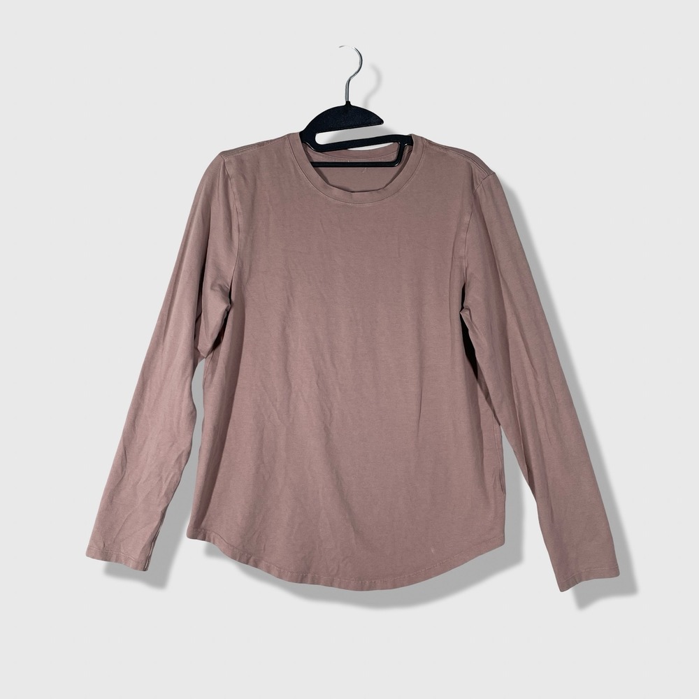 Lululemon Love Long Sleeve Shirt Womens 10 Mauve Athleisure Minimalist